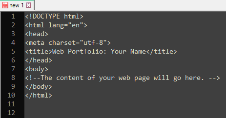 Image showing no indentation of html coding.